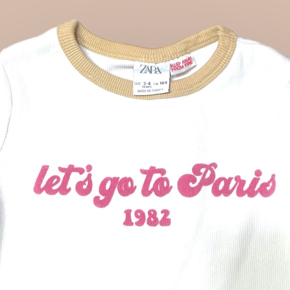 Zara | Ribbed Paris Tee - Picture 3 of 3